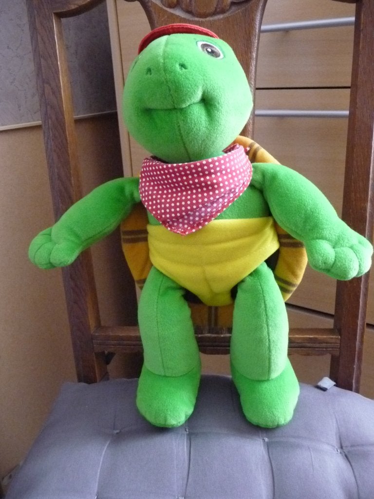 grande peluche Franklin la tortue 38 cm - vintage, Overige karakters, Autres marques, Comme neuf, Autres types