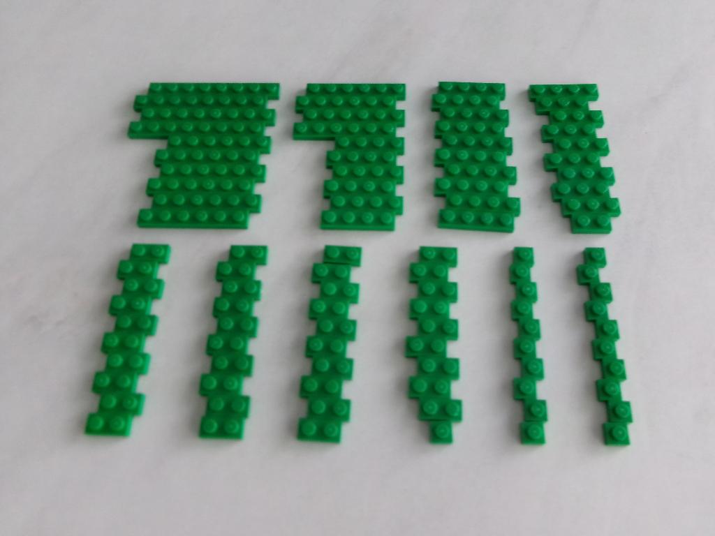 Groene Lego 1x platen, Gebruikt, Lego, Ophalen of Verzenden, Losse stenen