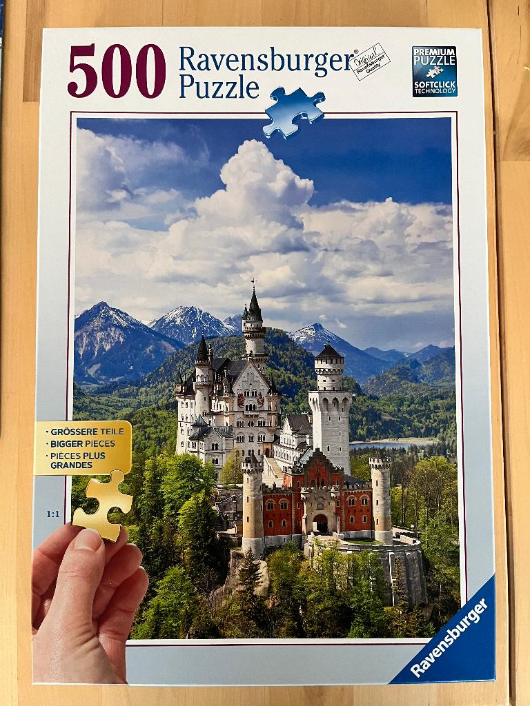 puzzel ravensburger kasteel 500 stukjes, Hobby & Loisirs créatifs, Sport cérébral & Puzzles, Enlèvement ou Envoi, 500 à 1500 pièces