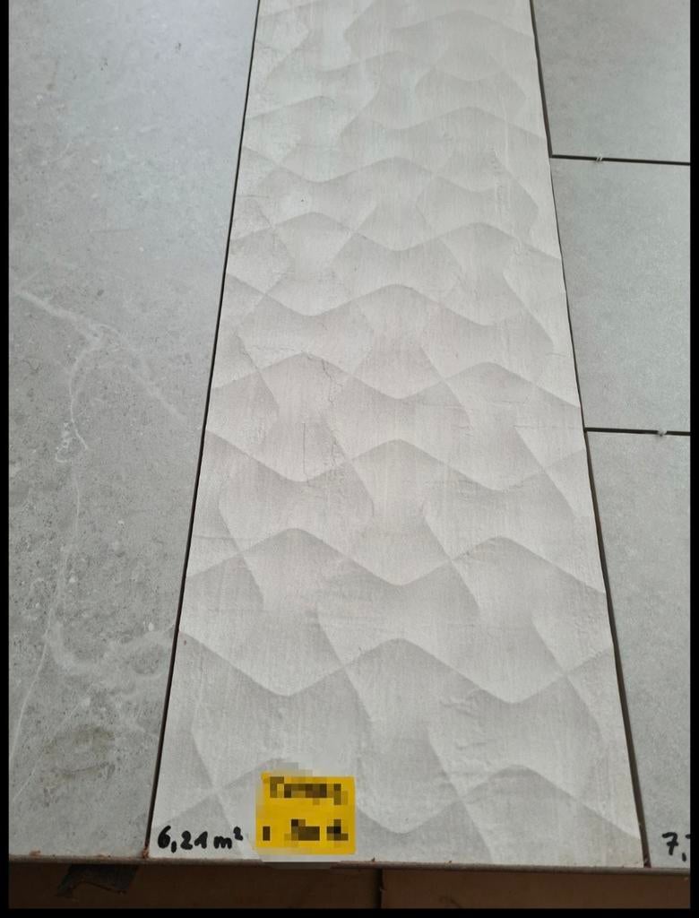 Lot wandtegels met reliëf 6,21 m², Ophalen, 60 cm of meer, 40 tot 60 cm, Nieuw