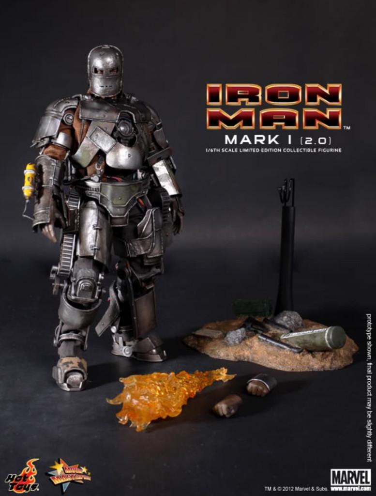 Hot Toys MMS168 Iron Man Mark 1 2.0 - Marvel Avengers, Collections, Enlèvement ou Envoi, Neuf, Film, Figurine ou Poupée