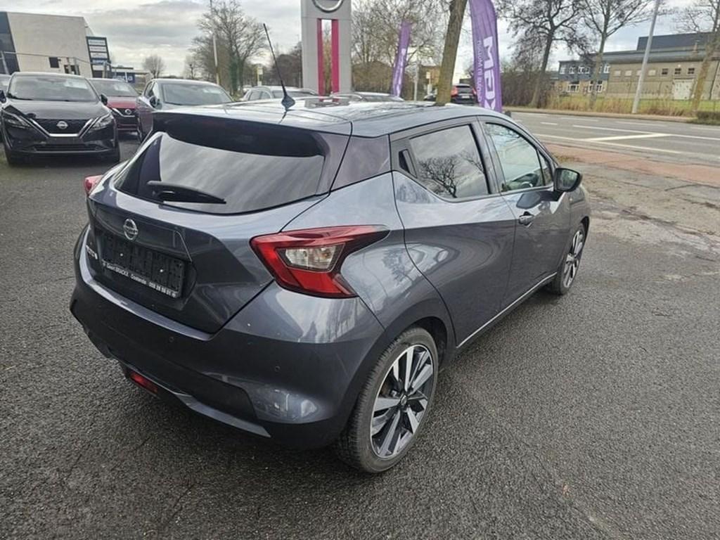 Nissan Micra DIG-T Tekna 0.9  3 JAAR WAARBORG, Auto's, Emergency brake assist, Blauw, 66 kW, Stadsauto