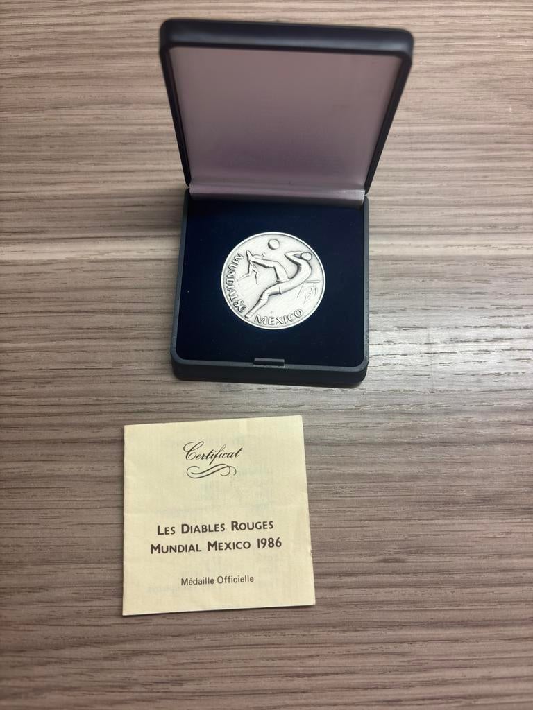 de rode duivels mundial mexico 1986 medaille, Ophalen of Verzenden