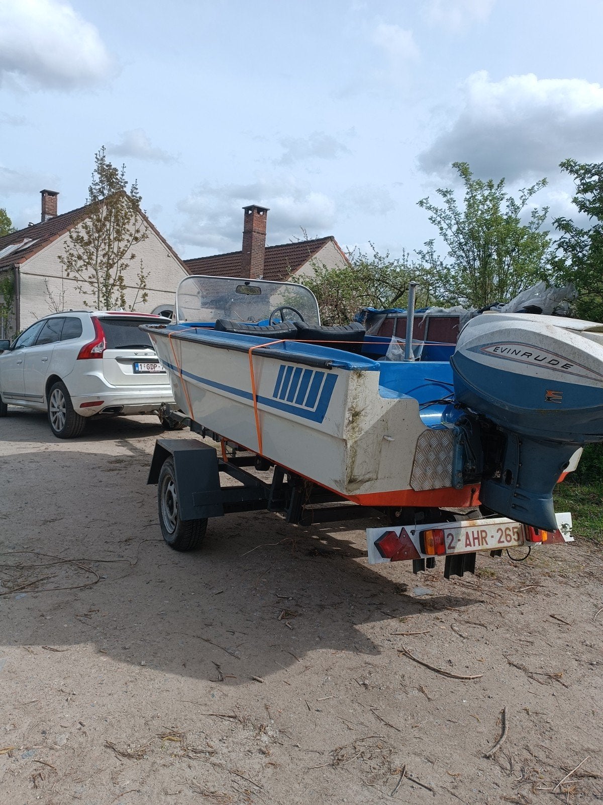 Evinrude Boot 60PK met trailer, Moteur hors-bord, Essence, Moins de 70 ch, Enlèvement