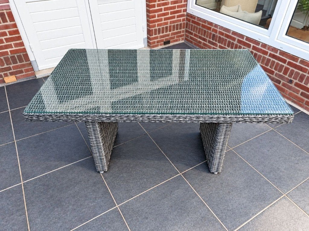 Tuintafel super staat 140x80cm, Jardin & Terrasse, Enlèvement, Comme neuf, Rectangulaire, Osier