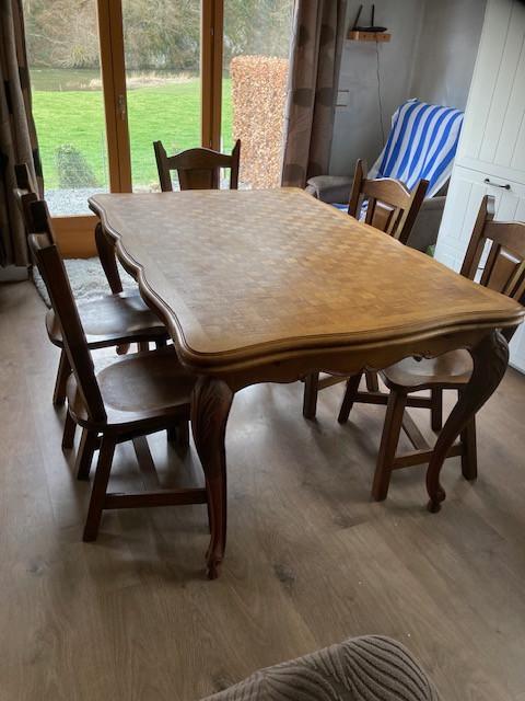 table avec 6 chaises, Enlèvement, Comme neuf