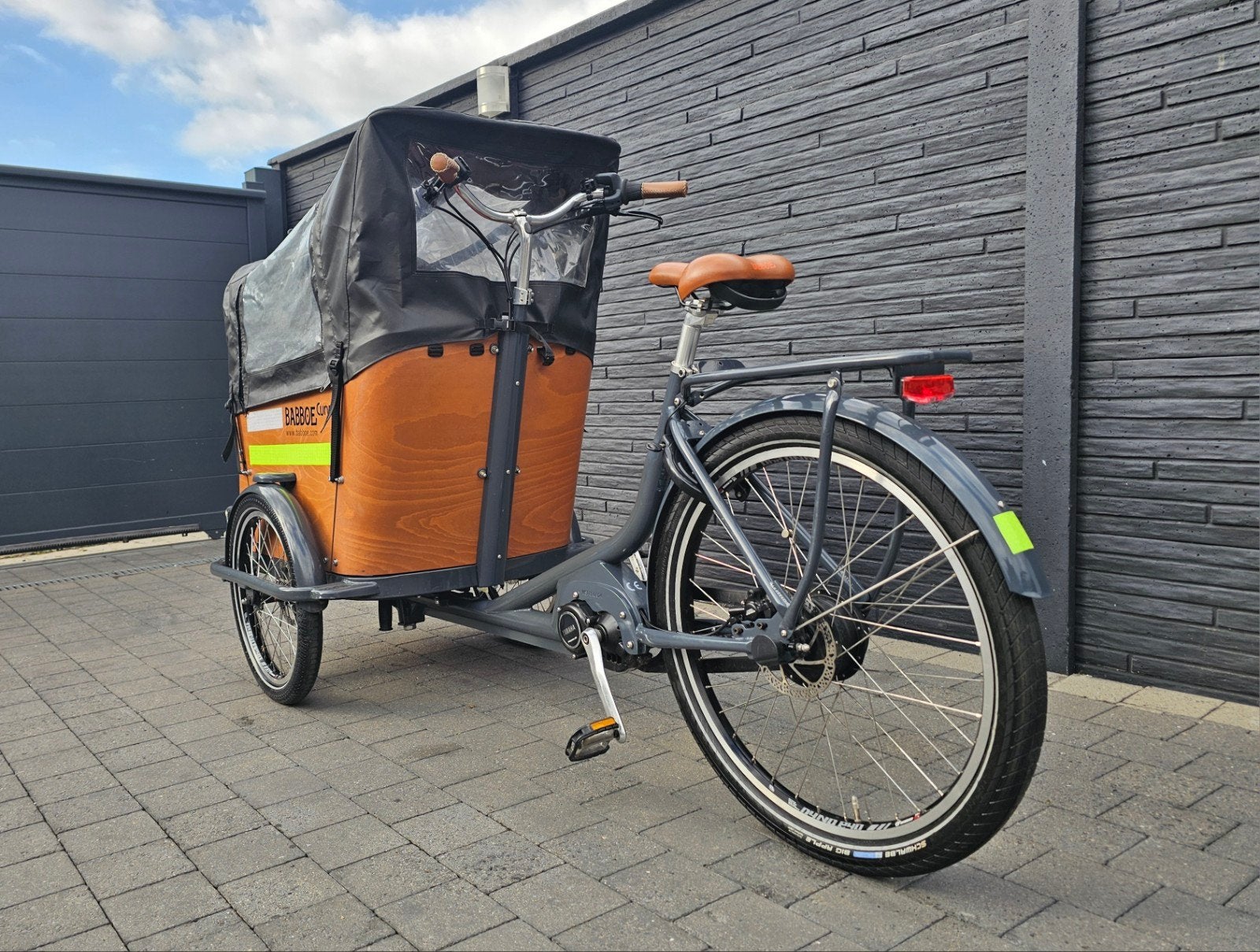 E-bakfiets BABBOE Curve Mountain yamaha middenmotor, Enlèvement, Comme neuf, 4 enfants ou plus, Électrique