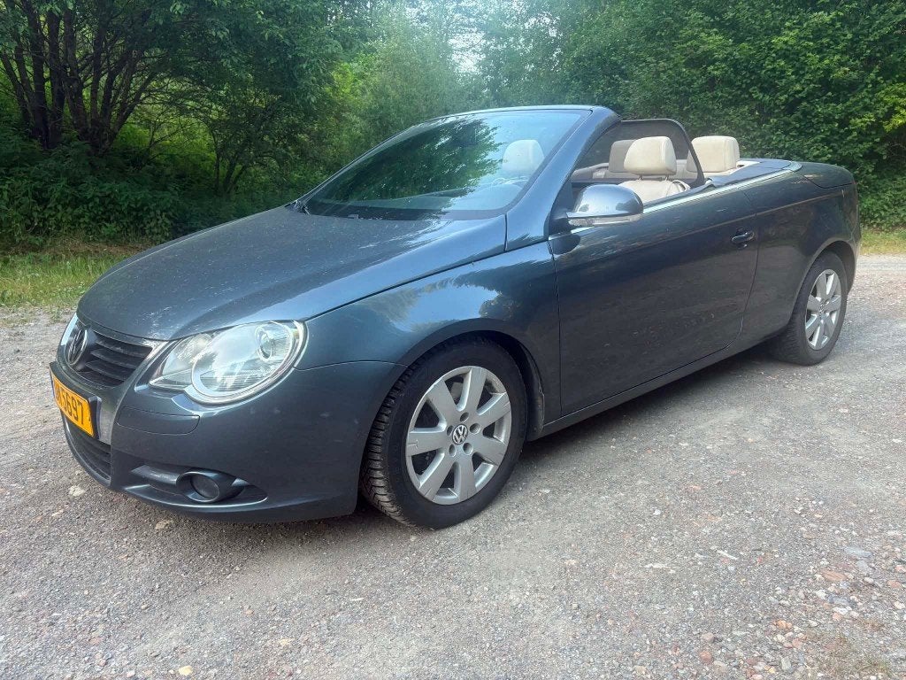 VW EOS  2.0tdi  185000km  2007, Autos, Argent ou Gris, Beige, Cabriolet, Boîte manuelle