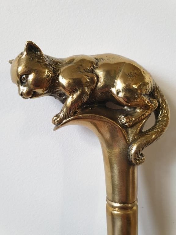 wandelstok met bronzen handgreep, Enlèvement ou Envoi, Neuf