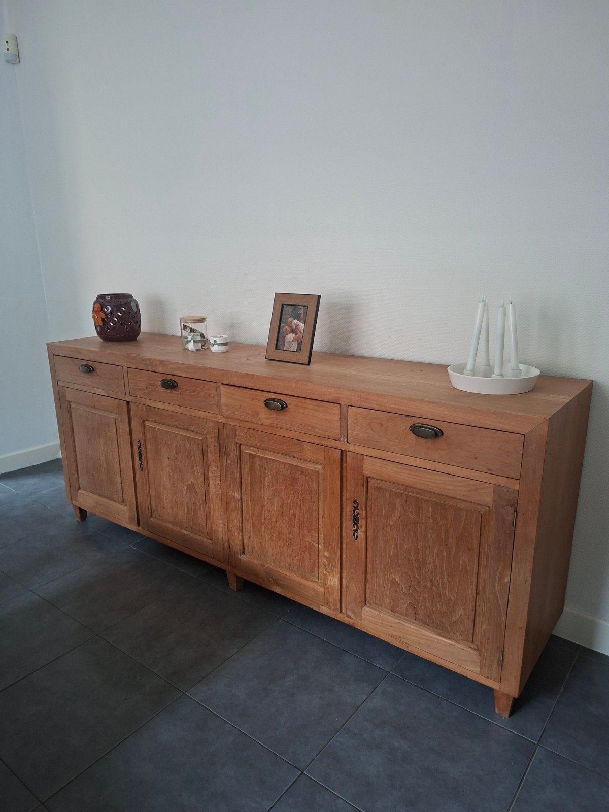 Woonkamer teakkast te koop 220x90, Enlèvement