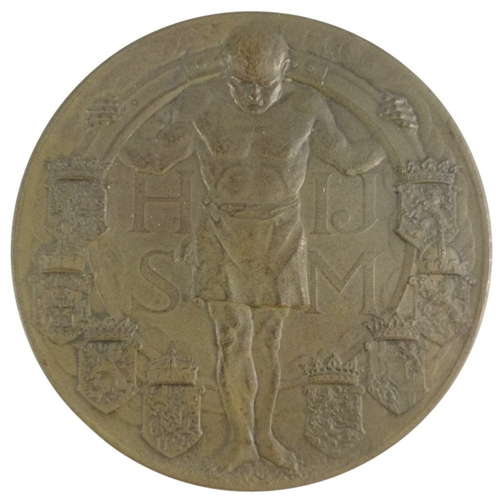 Médaille '75-jarig bestaan Hollandsche IJzeren Spoorweg...', Enlèvement ou Envoi, Utilisé, Train, Autres types