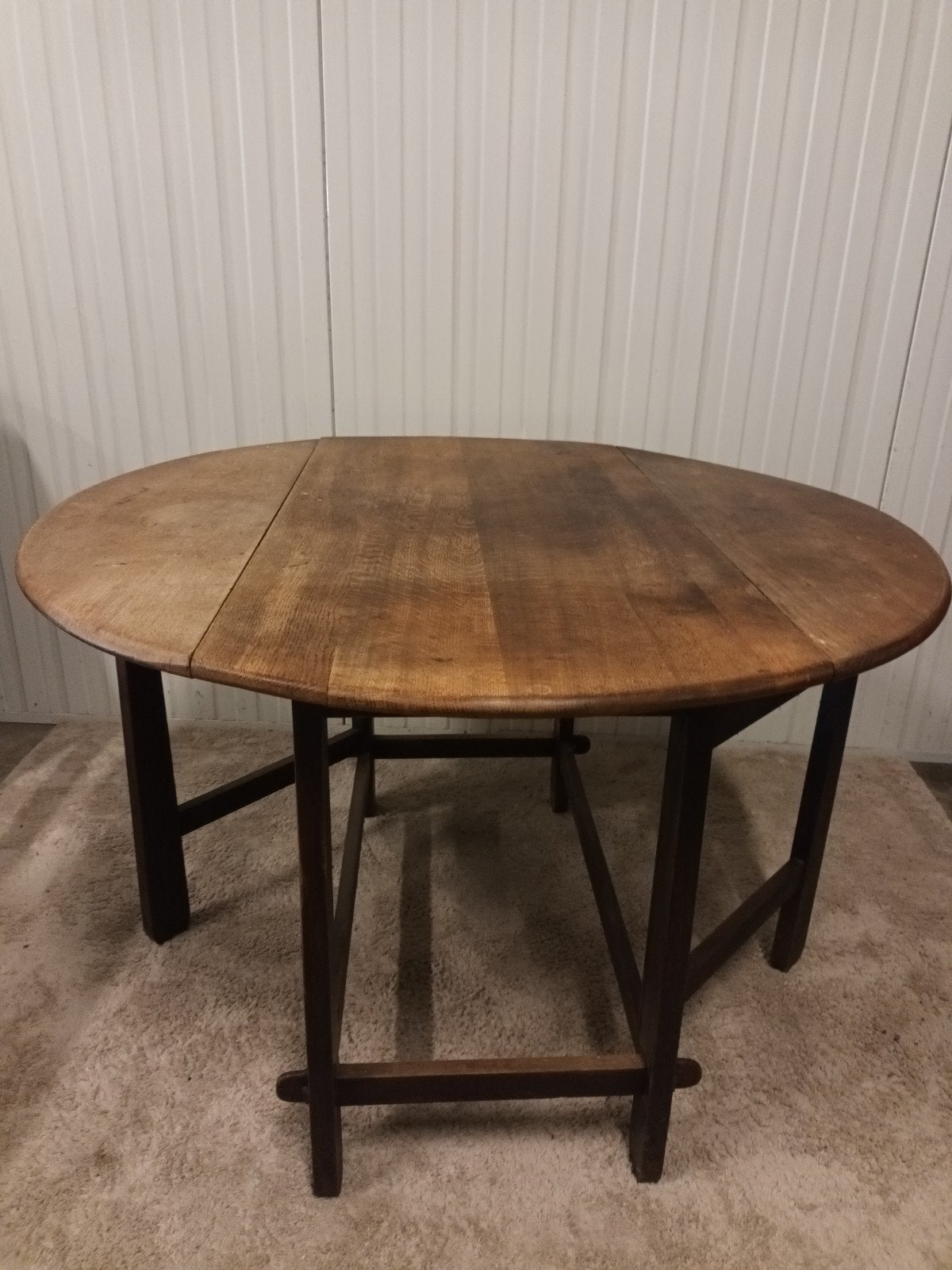 Table de bureau/table à manger suspendue en chêne antique, Enlèvement