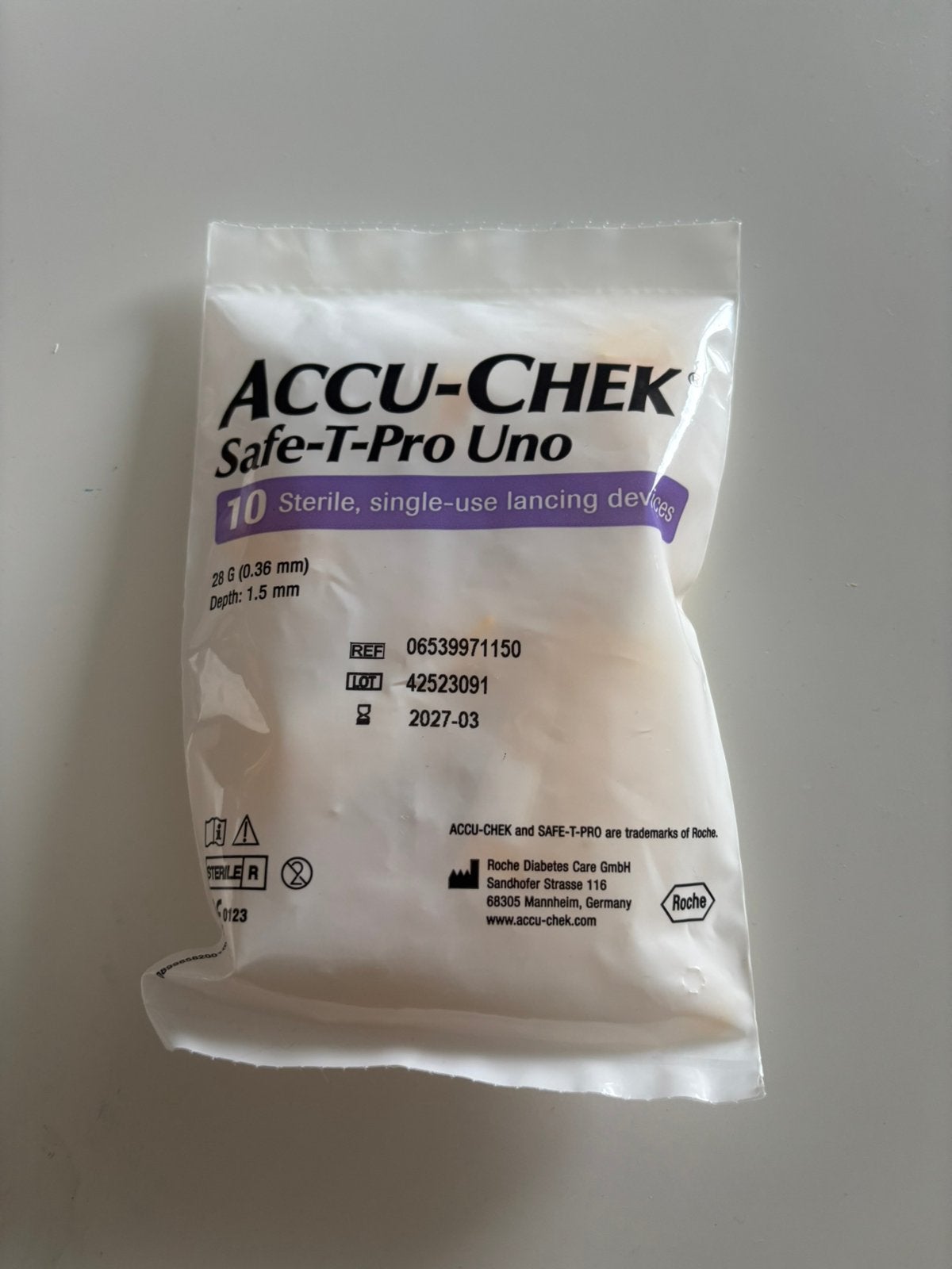 De Accu-Chek Safe-T-Pro Uno, Ophalen, Nieuw