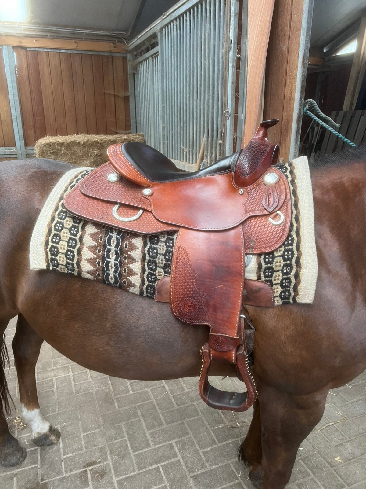 Western zadel Continental Equiflex 16 inch, full quarter, Dieren en Toebehoren, Ophalen of Verzenden, Gebruikt