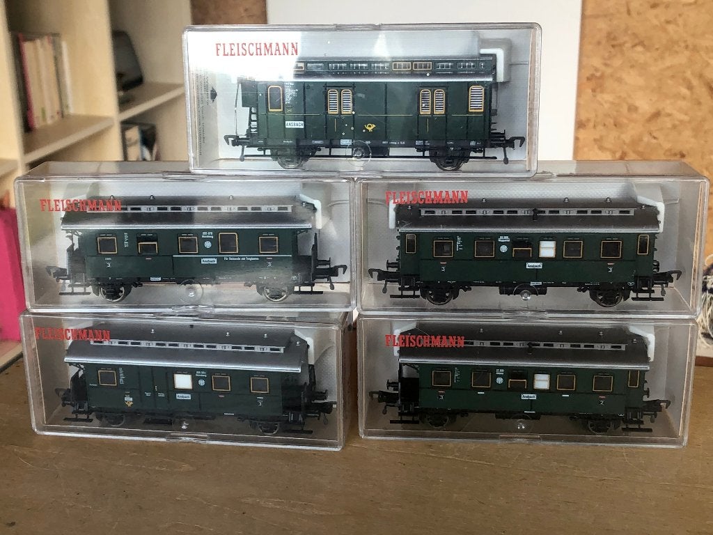 FLEISCHMANN DRG RAME DE 5 VOITURES HO, Envoi, Fleischmann