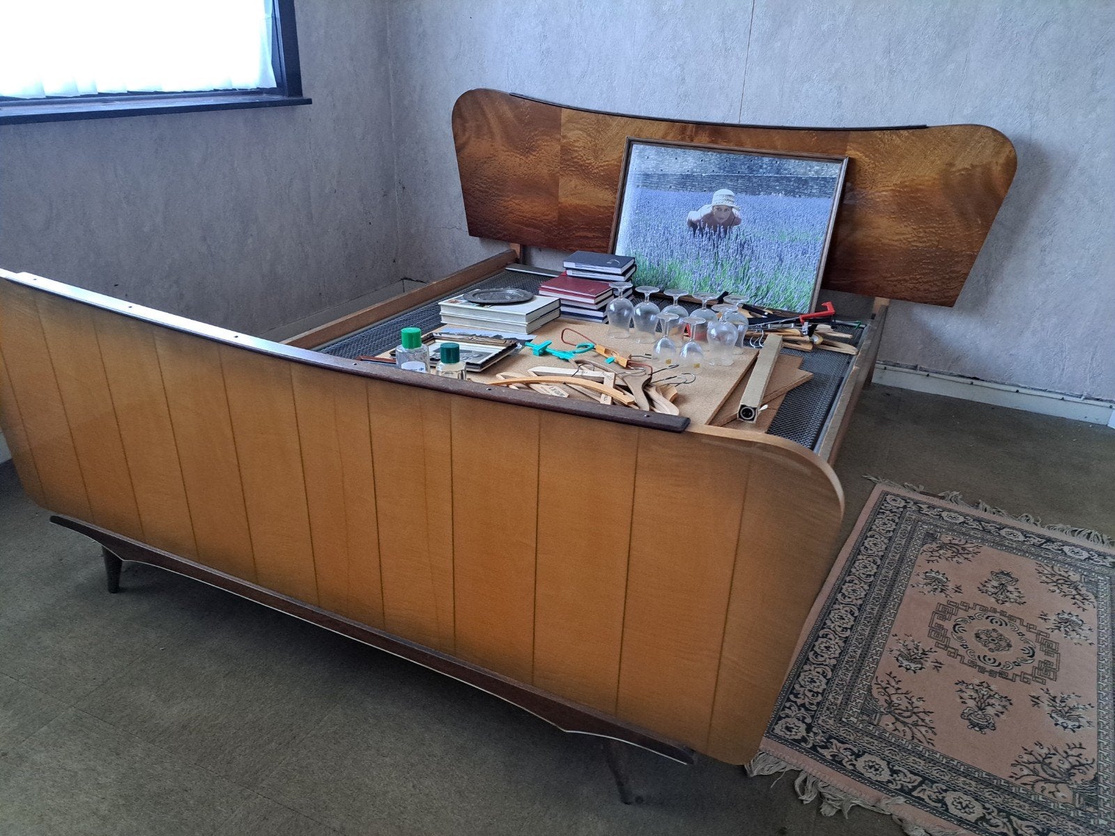 Vintage bed 140cm breed, Ophalen