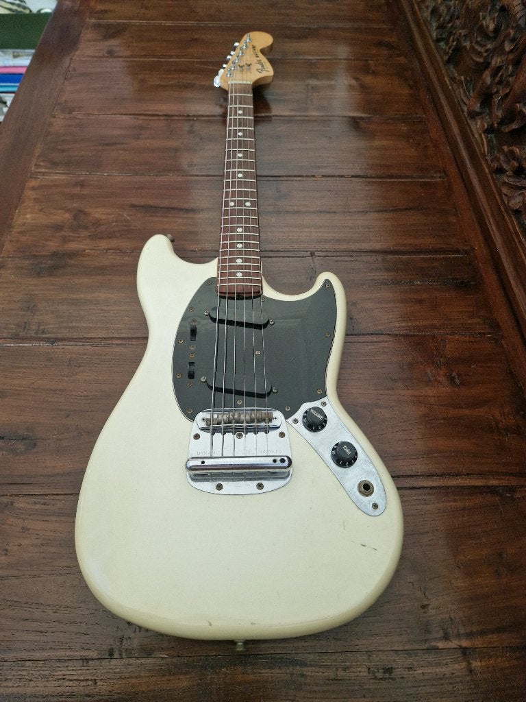 Fender Mustang Olympic White de 1978, Enlèvement, Utilisé, Solid body, Fender