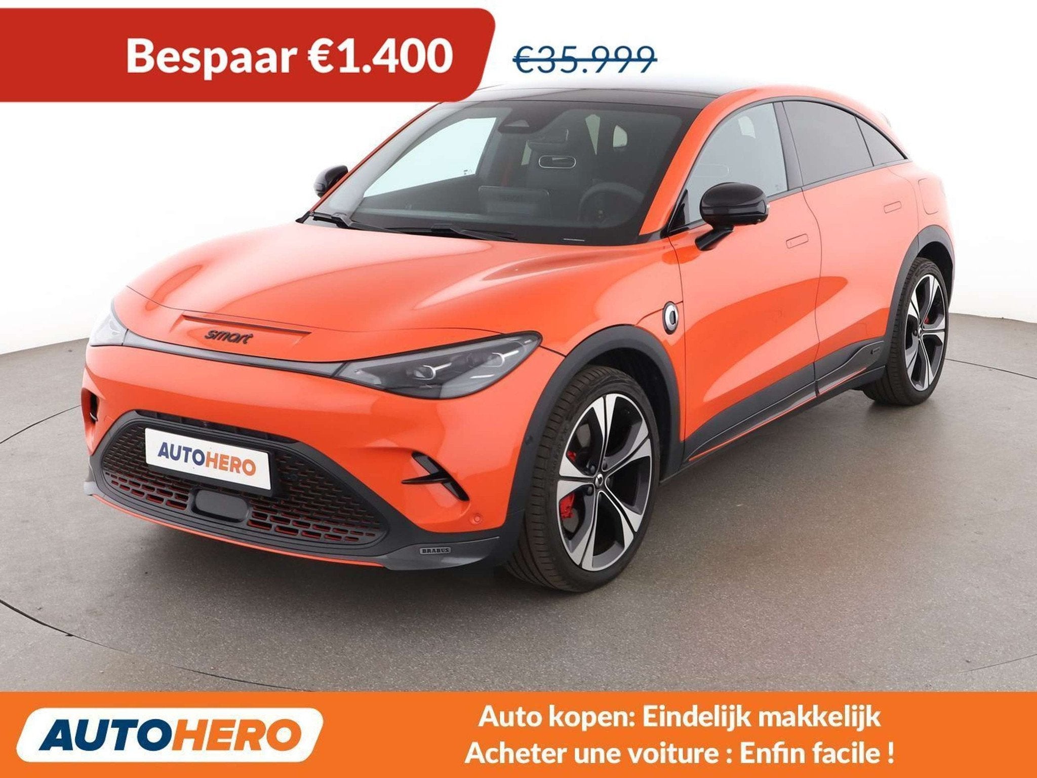 Smart #3 electric drive 315 kW 4WD Brabus (bj 2024), Auto's, Gebruikt, Zwart, Overige kleuren, Alcantara