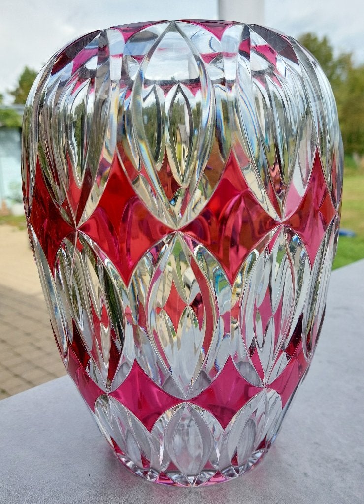 Vase en cristal Val Saint Lambert, Antiquités & Art, Enlèvement