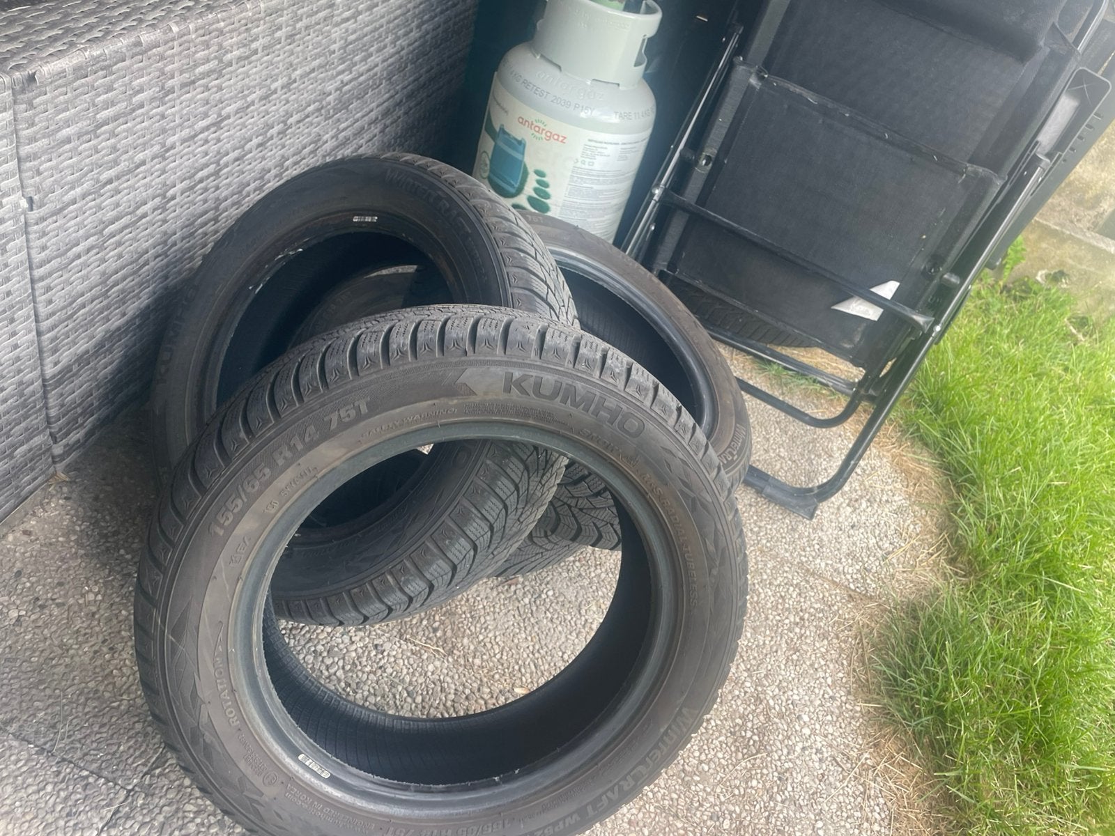 Pneus hiver KUHMO - 155/65 R14, Enlèvement, Comme neuf