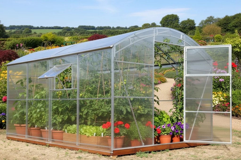 Kas 3m breed | 4–10m lengte | extra sterk staalframe, Staal, Polycarbonaat, Verzenden, Kweekkas
