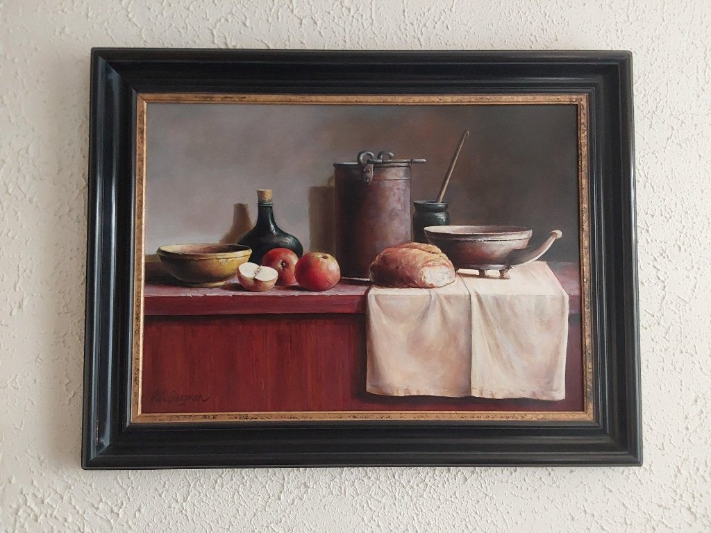 Schilderij H.P Steegman 50x70, Antiquités & Art, Art | Peinture | Classique, Autres techniques, Panneau, Enlèvement, Encadré