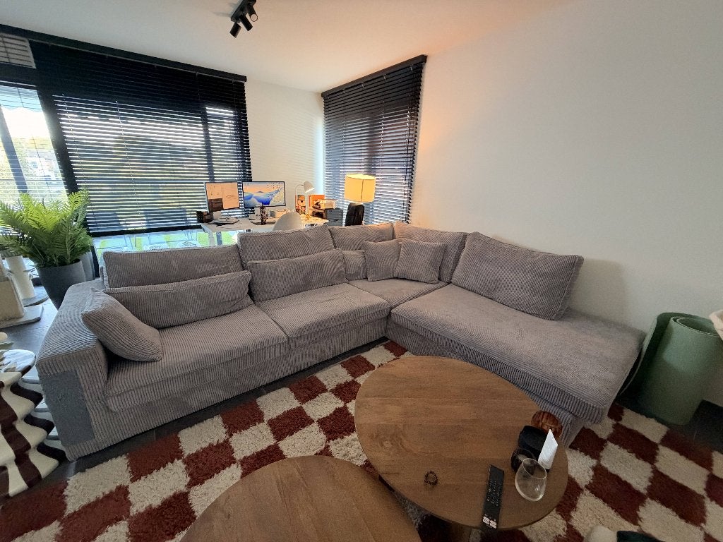 Gratis zetel wegens verhuis, Ophalen, Gebruikt, 125 tot 150 cm, Hoekbank