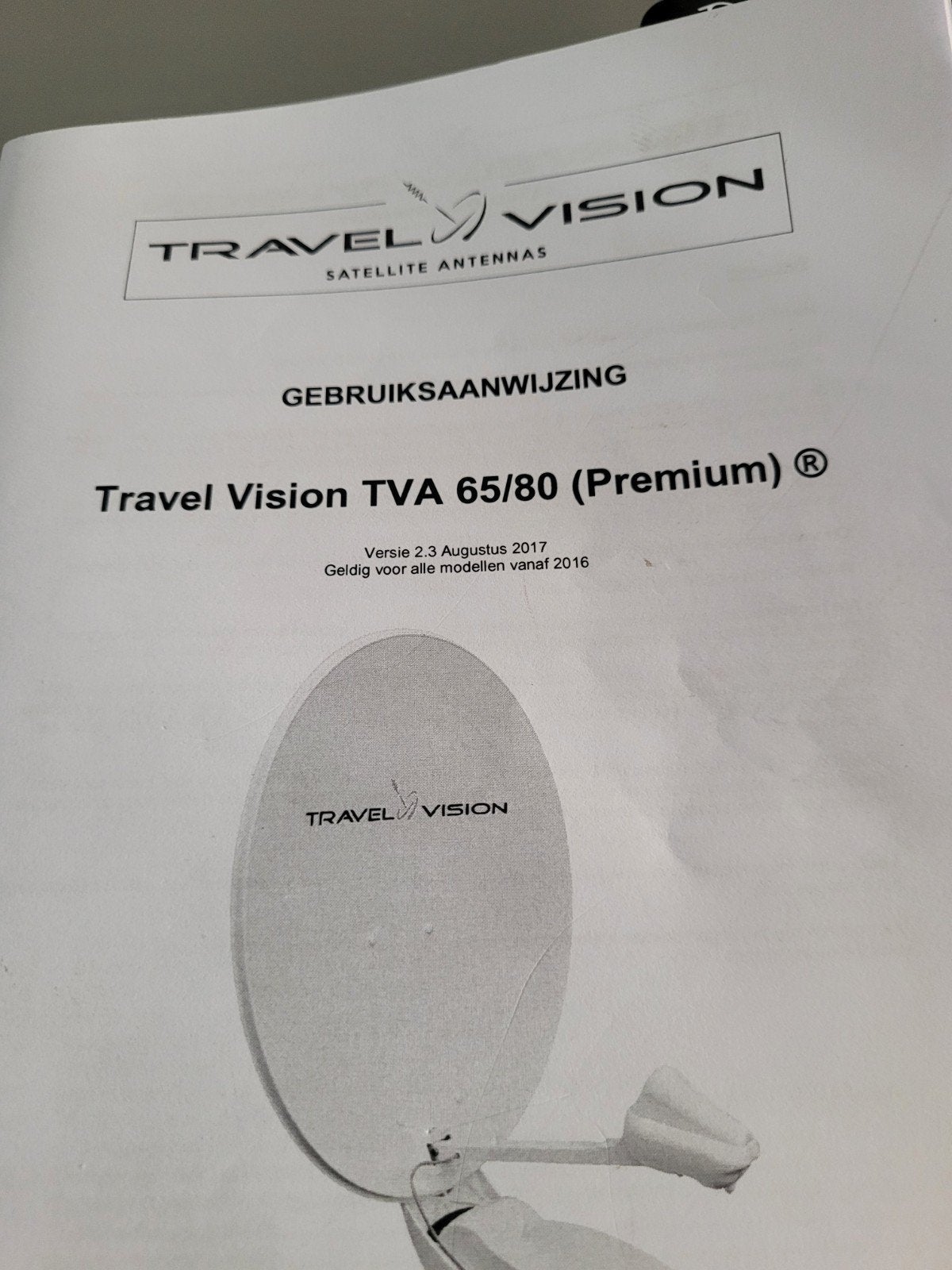 Travel vision 85 cm ingst, Ophalen