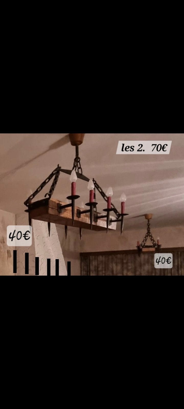 lustre vintage a vendre prix sur les photos, Enlèvement