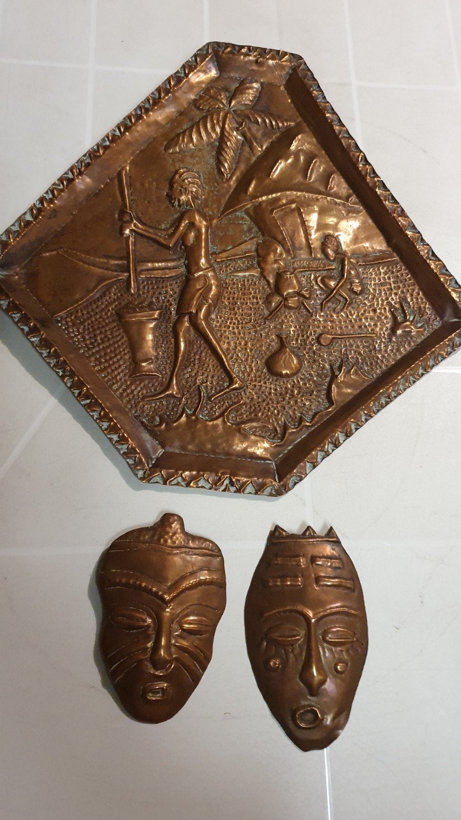 koperen plaat, Antiek en Kunst, Ophalen, Koper