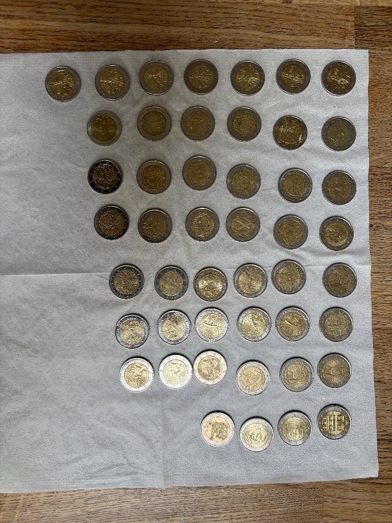 Lot de 47 pièces commémoratives de 2 euros de France., Enlèvement, Monnaie