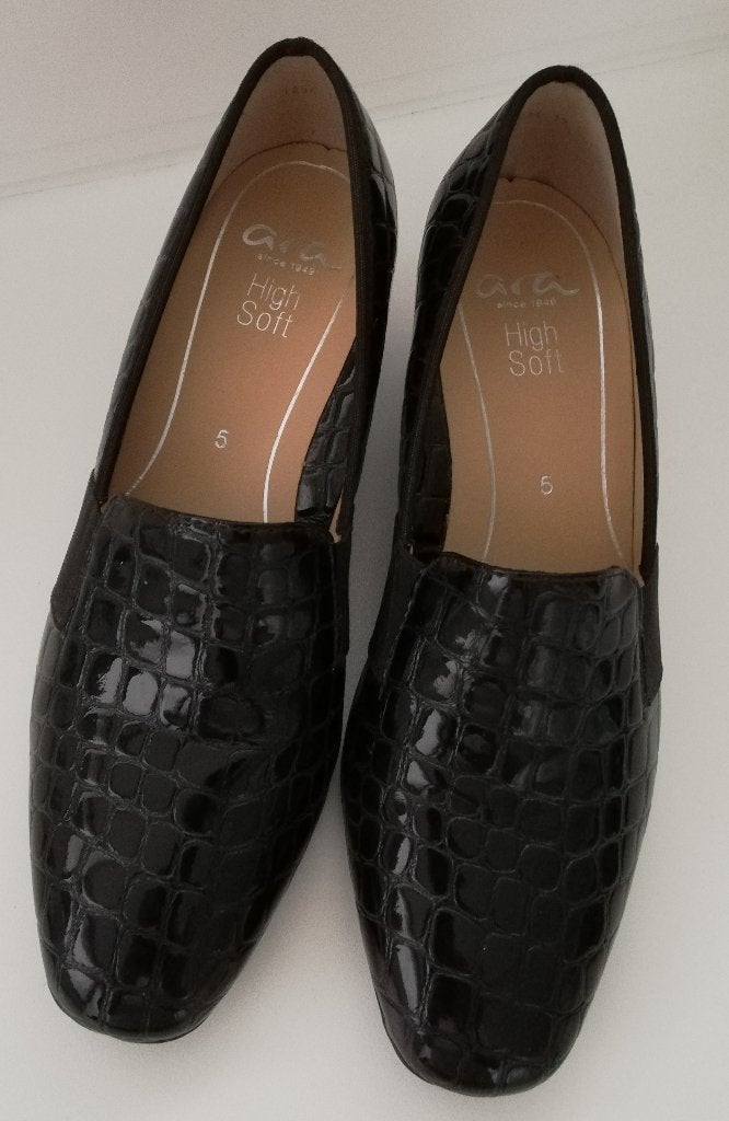 NIEUW: Comfortabele Ara damesschoenen Zwart - maat 38 (UK5), ANDERE, Schoenen met lage hakken, Zwart, Nieuw
