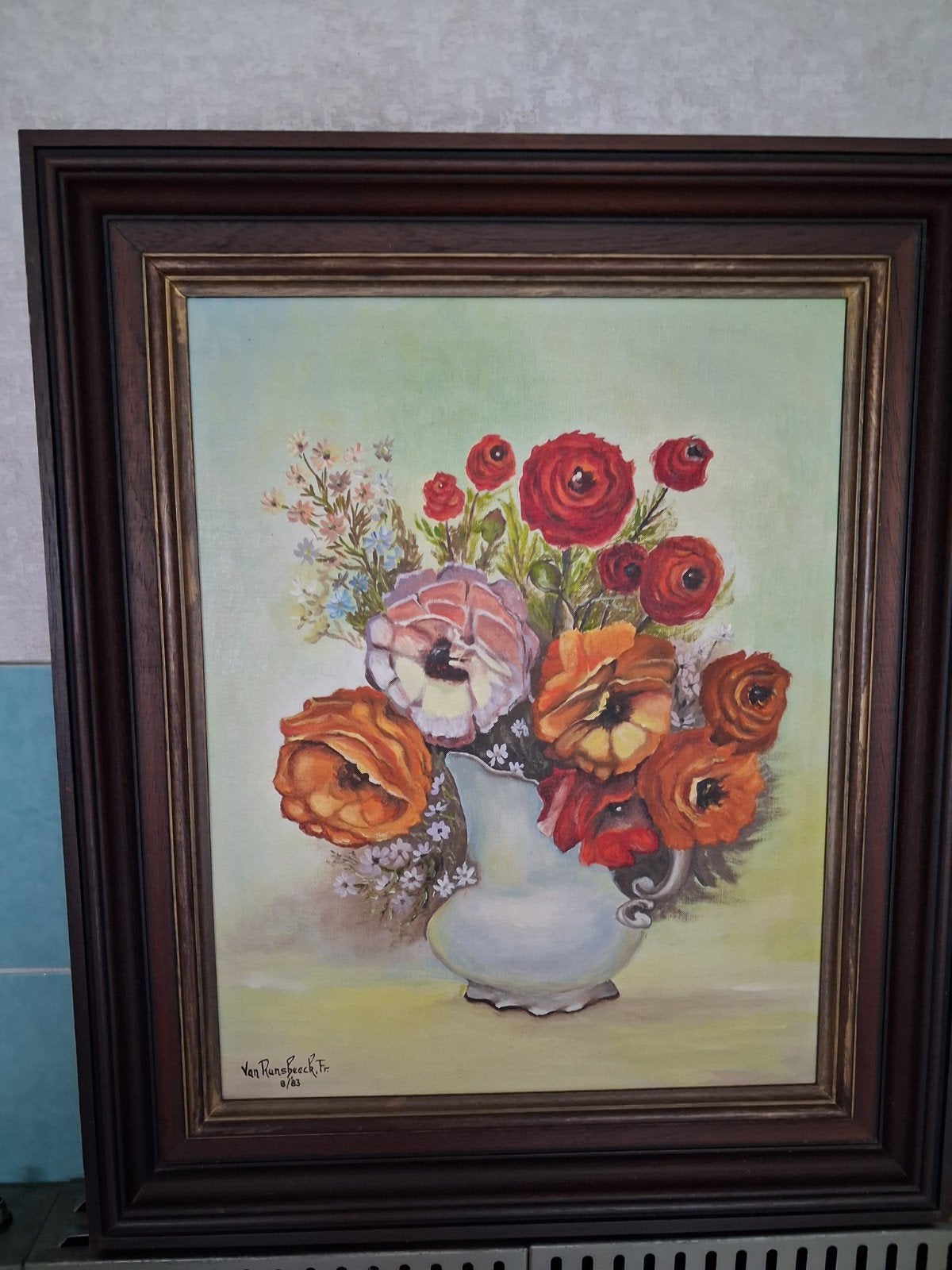 Klassiek en decoratief bloemenstilleven, Ophalen, Klassiek, Doek