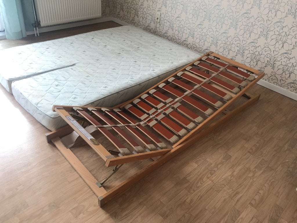 lattenbodem, Maison & Meubles, Chambre à coucher | Matelas & Sommiers, Une personne, Enlèvement, Utilisé, Sommier