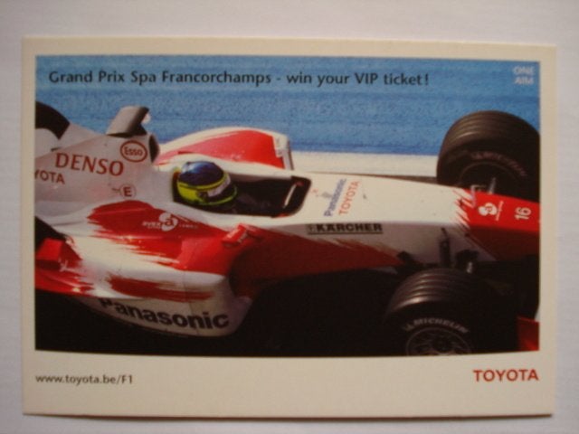 Toyota F1 boomerang kaart, Verzenden, Nieuw, Formule 1