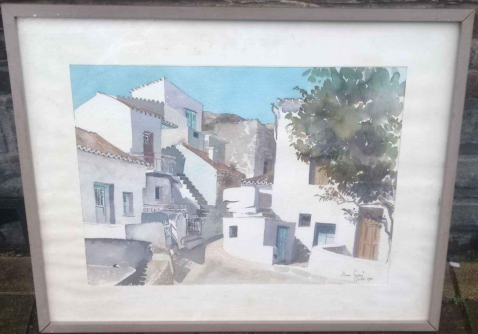 Aquarelle signe Anne gosse 1983, Antiquités & Art, Enlèvement ou Envoi, Aquarelle