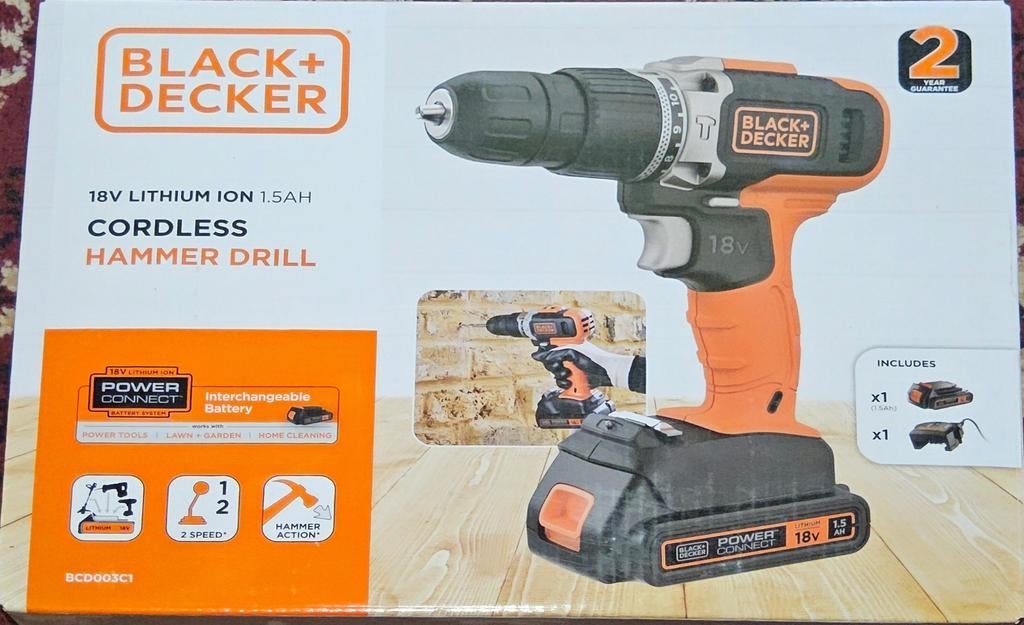 Perceuse Black and Decker 18V neuve dans son étui, Enlèvement