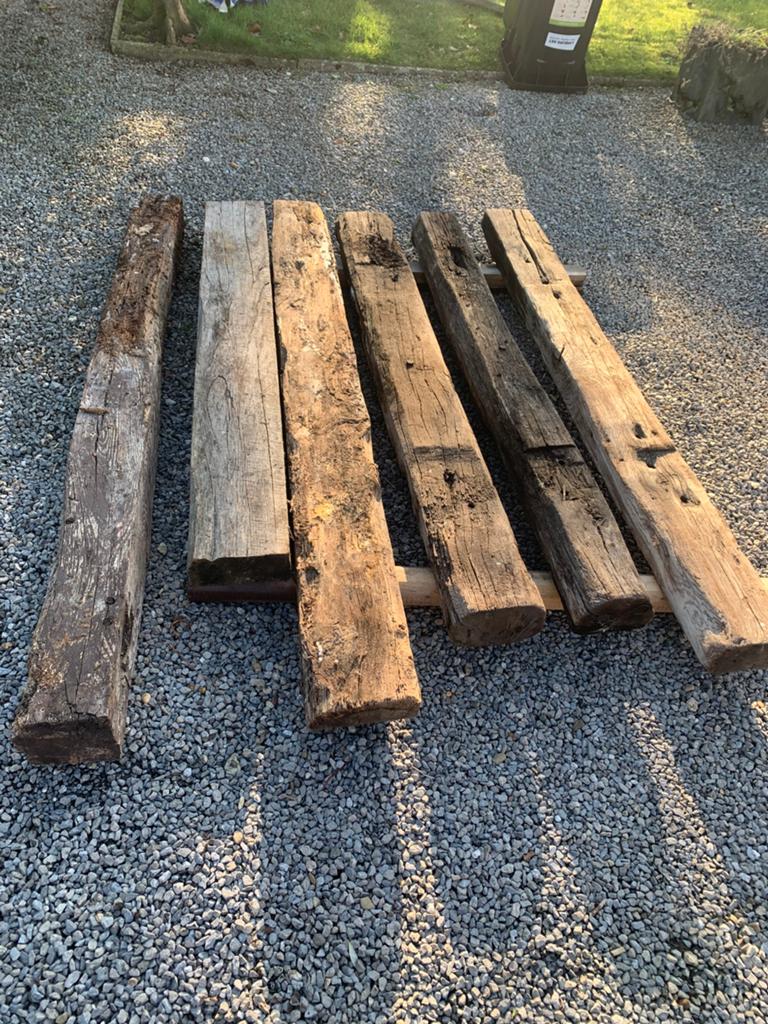 Eiken balken, Tuin en Terras, Palen, Balken en Planken, Ophalen of Verzenden, Zo goed als nieuw, Balken, Hardhout
