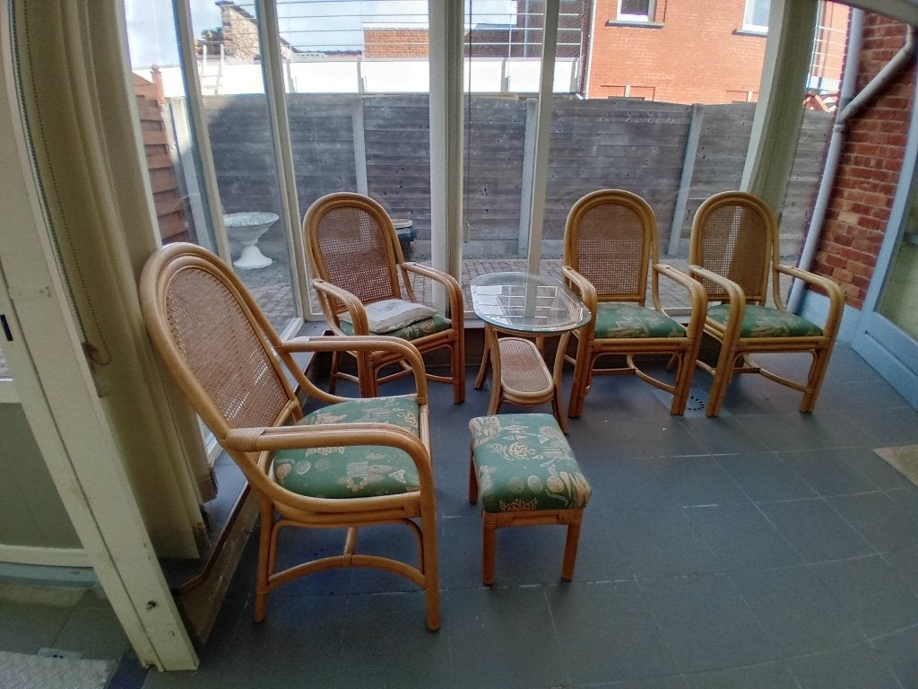 Rotan veranda set, Tuin en Terras, Ophalen, Zo goed als nieuw, Rotan