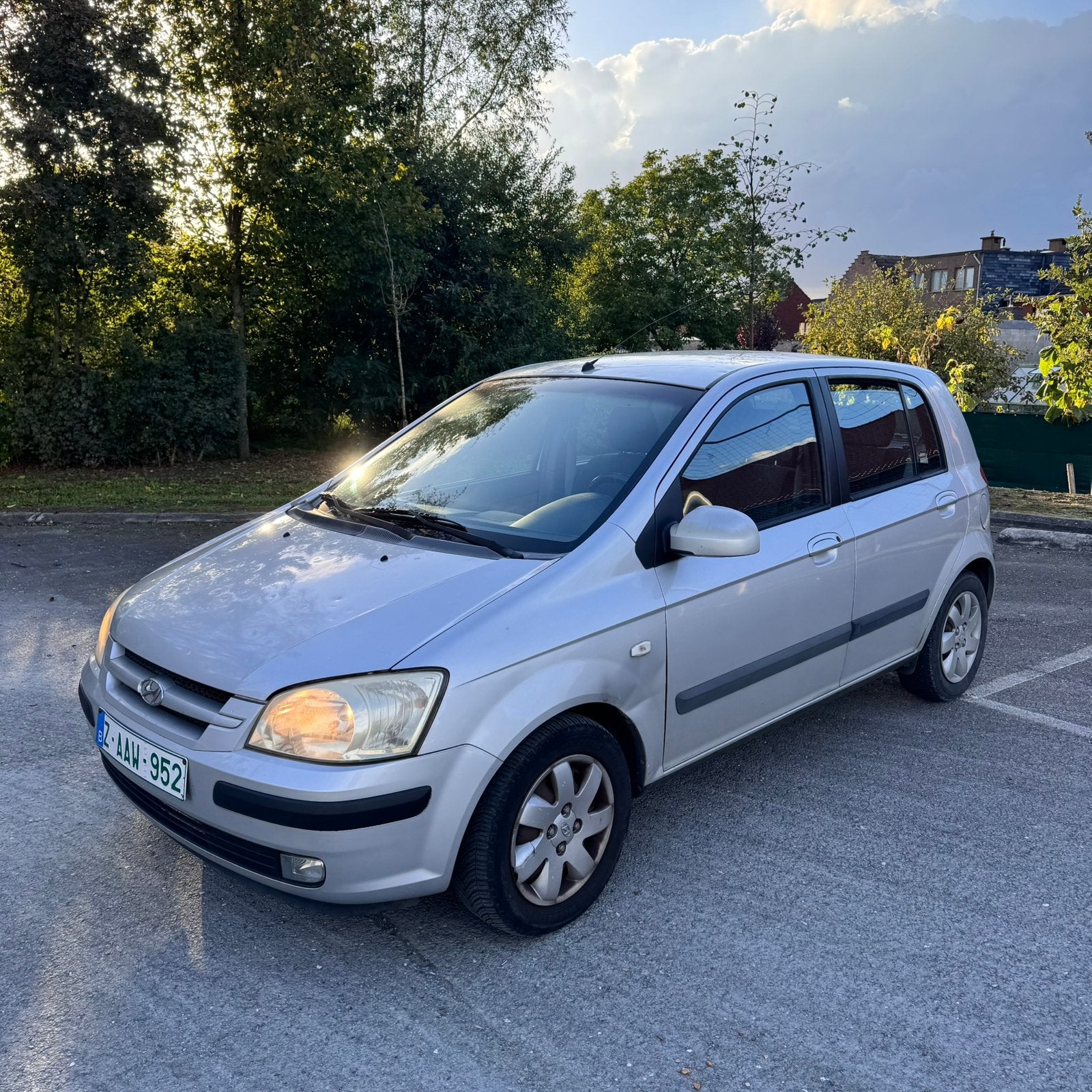 Hyundai getz 143000 km d'essence en 2002 ! 1er propriétaire, Autos, Argent ou Gris, Achat, Boîte manuelle, 5 portes