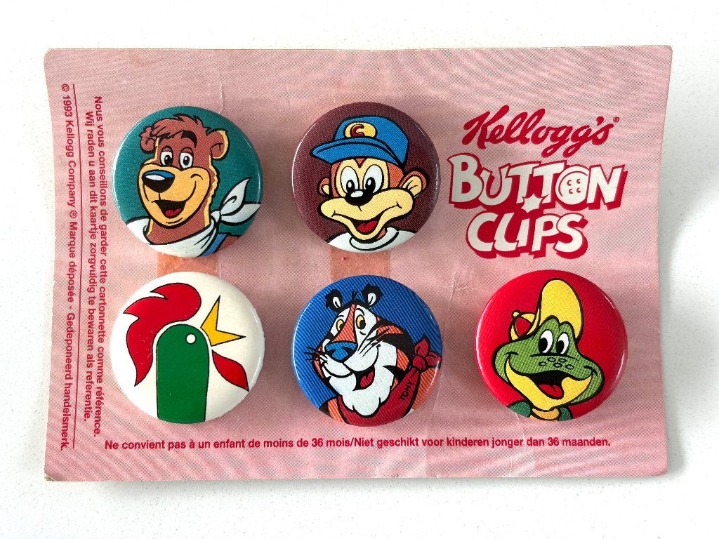 Vintage Button clips Kellogg's, Ophalen of Verzenden, Nieuw