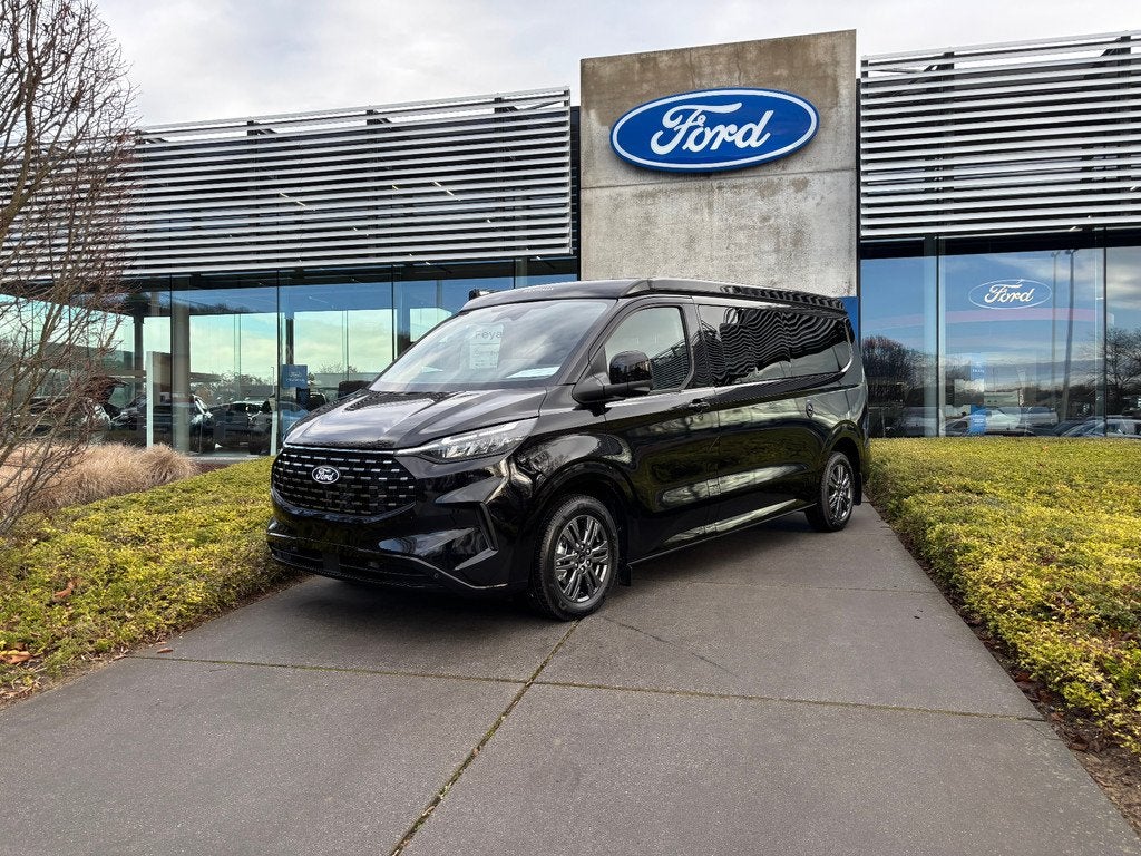 Ford Transit Custom NUGGET PLUS / TITANIUM / STOCKWAGEN!, Auto's, Automaat, Zwart, Zwart, Bedrijf