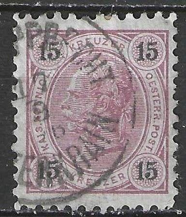 Autriche 1890/1896 - Yvert 52 B - Empereur Françis-Jos (ST), Envoi, Affranchi