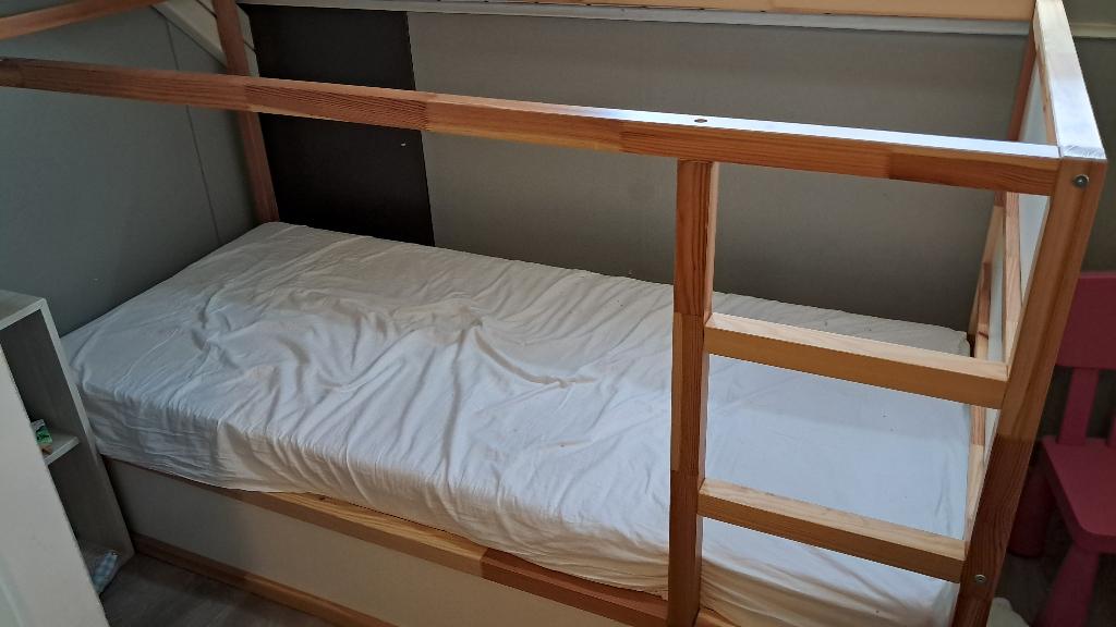 Kinderbed, Ophalen, 90 cm, Eenpersoons, Bruin