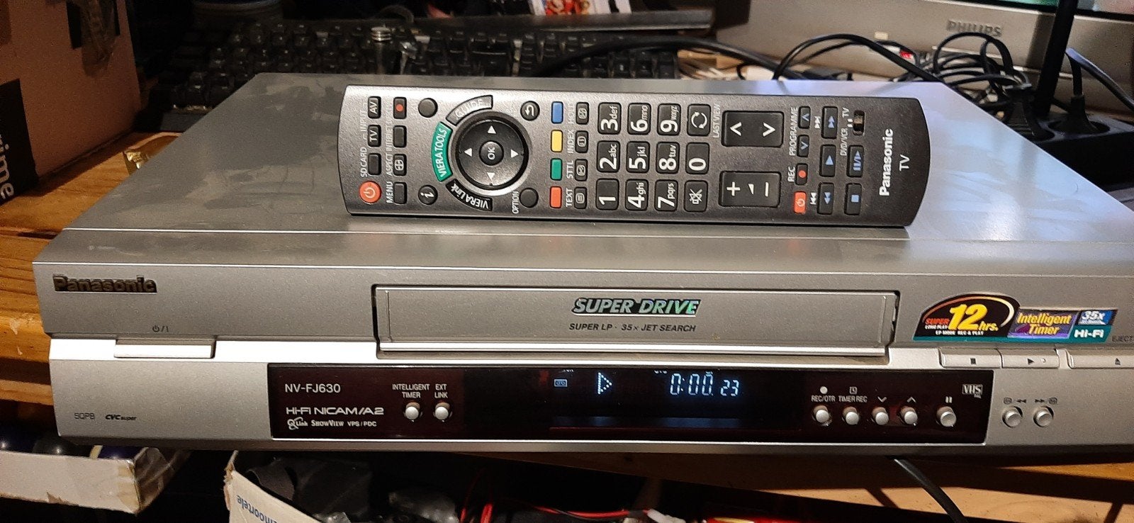 Panasonic NV-FJ630 VHS-speler met afstandsbediening, Ophalen of Verzenden