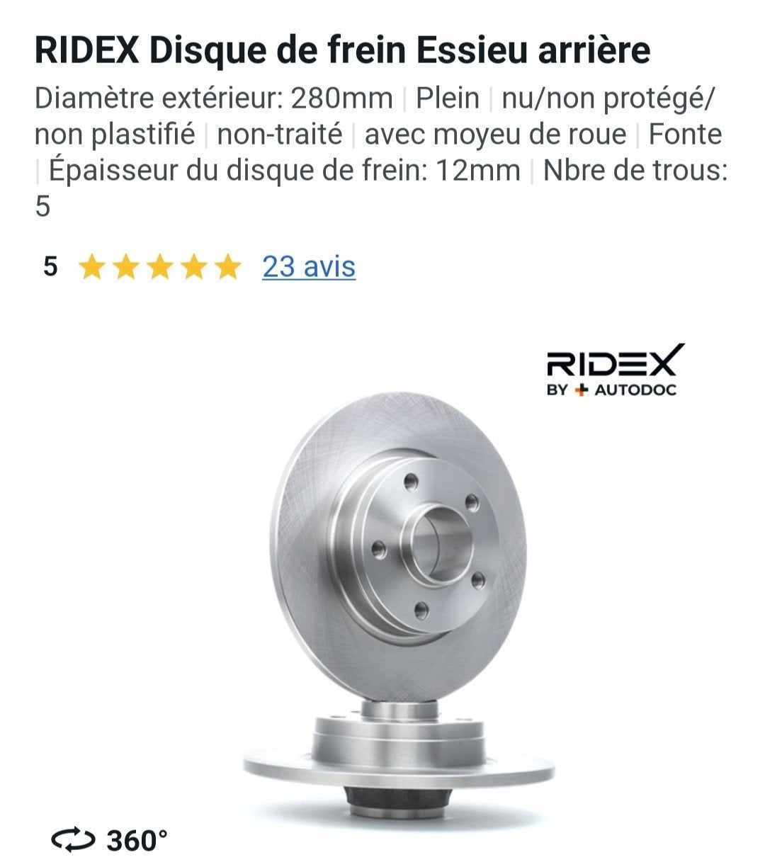 disque de frein arrière, Enlèvement, Nissan