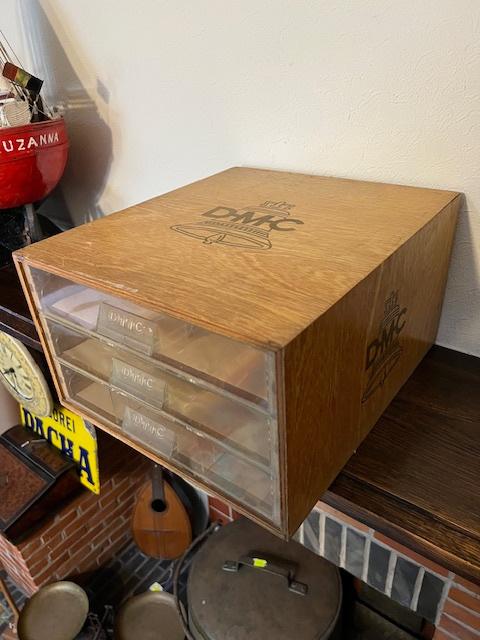 Vintage DMC garenkastje, Ophalen