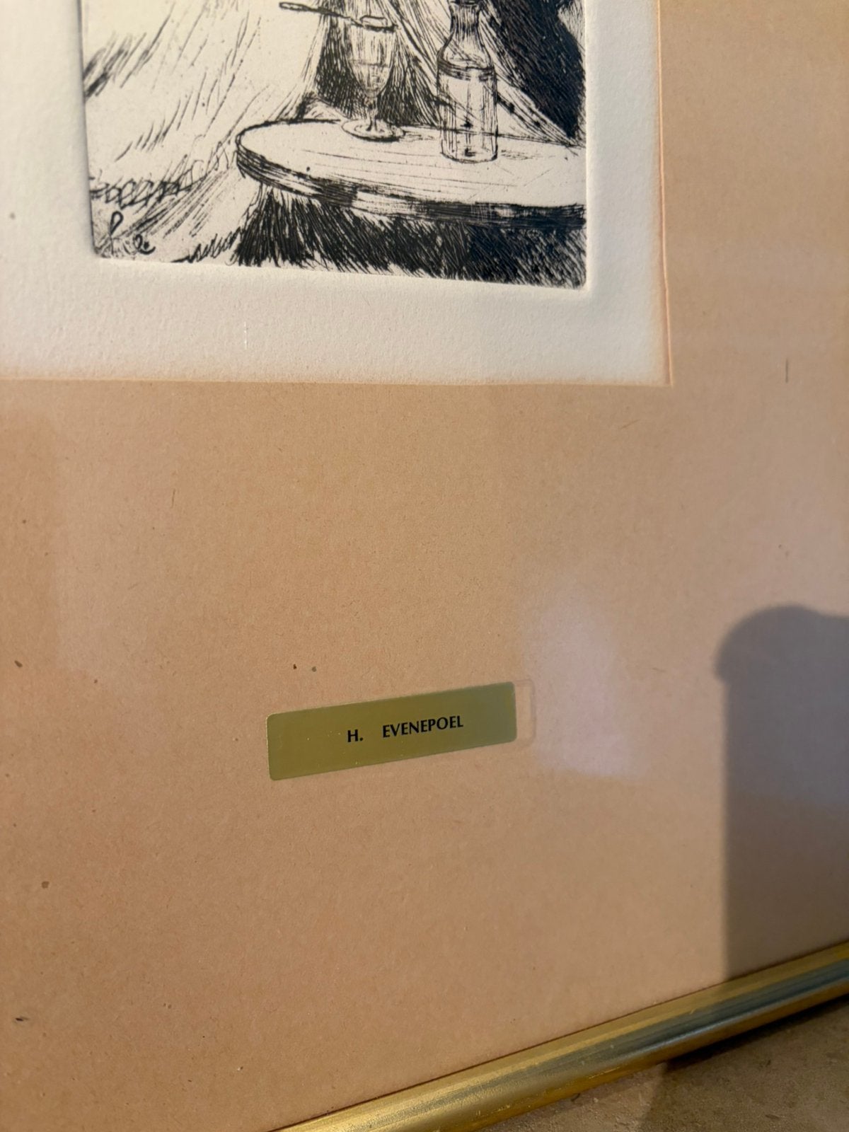 Henri Evenepoel tekening, Ophalen, Tekening
