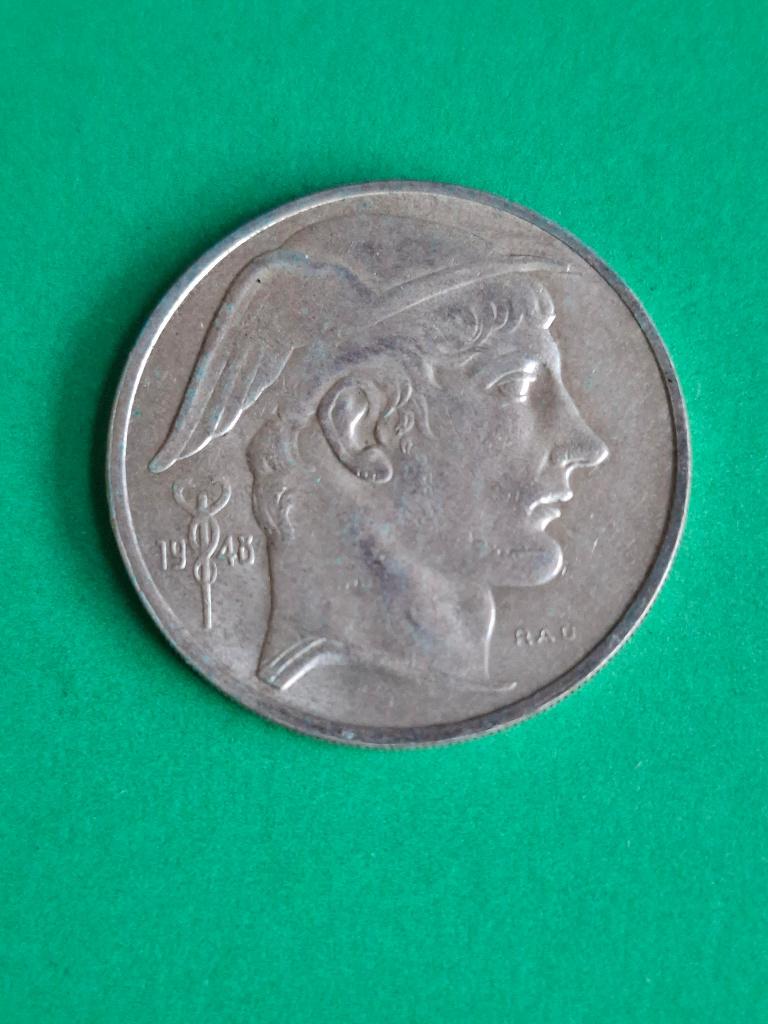 1948 België 50 frank in zilver, frans, Postzegels en Munten, Munten | België, Verzenden, Zilver, Losse munt, Zilver