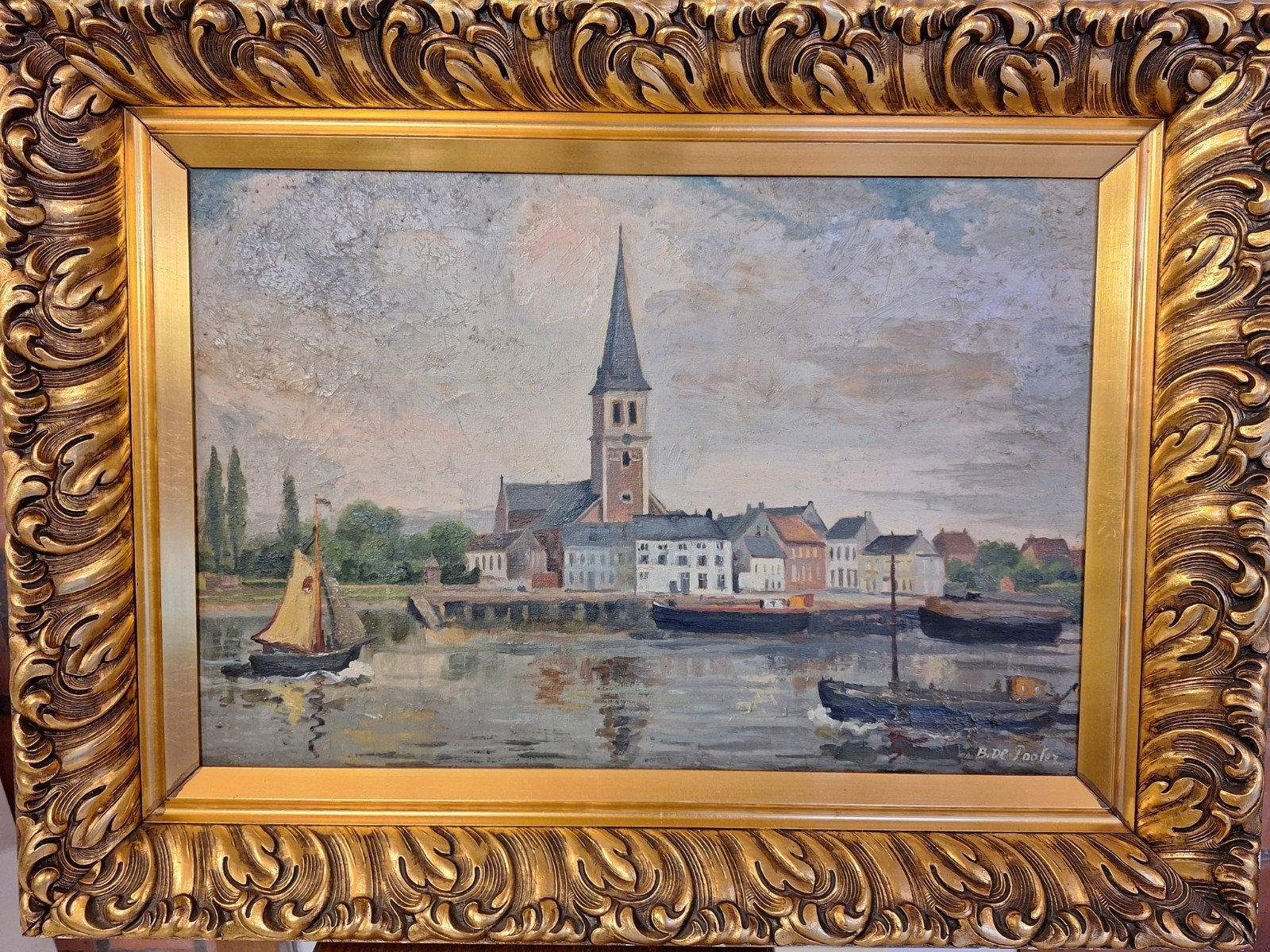 schilderij scheldezicht de pooter, Ophalen